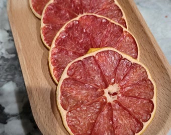 Dehydrated Ruby Red Grapefruit Slices for Paloma Cocktails, Drink Garnish, Drink Mixers - USA Made