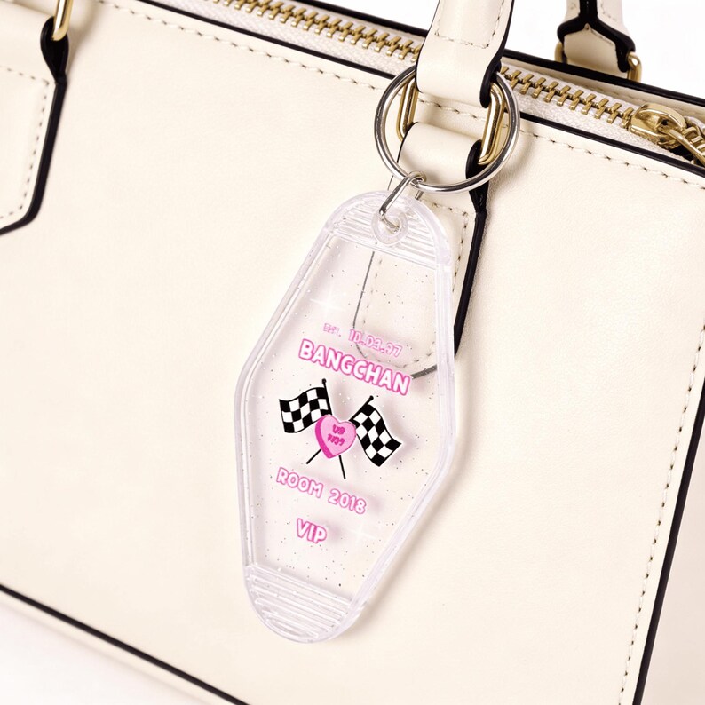 Custom Motel Hotel Keychains – Full-Color Print Vintage Key Tags, Personalized Fobs image 15