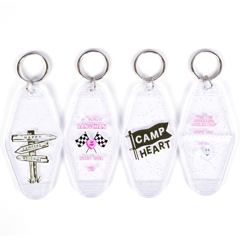 Custom Motel Hotel Keychains – Full-Color Print Vintage Key Tags, Personalized Fobs image 10