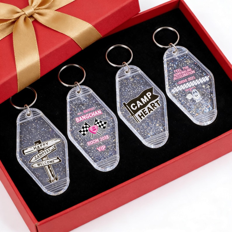 Custom Motel Hotel Keychains – Full-Color Print Vintage Key Tags, Personalized Fobs image 20