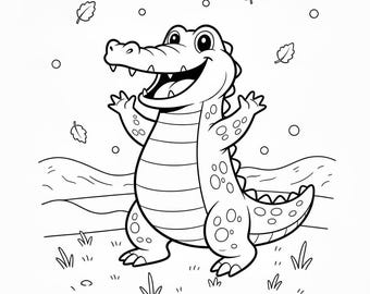 Animal Coloring Book, Digital Download, Coloring Pages for Kids & Adults, Aesthetic Coloring Sheets, Printable Art, Cute Animal Designs