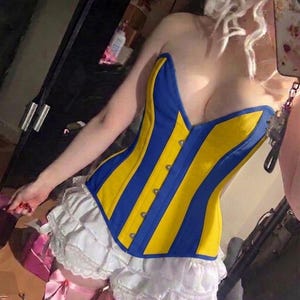 Overbust Corset: Steel Boned Waist Trainer Cotton women's corset