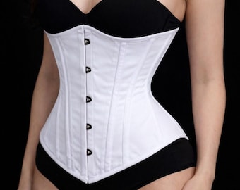 Heavy Duty Steel Boned Underbust Waist Trainer Cotton Corset