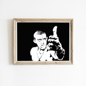 La Haine Movie Poster, La Haine Poster, Vincent Cassel Poster, Movie Scenes Wall Art, Black and White, Printable Retro Wall Art
