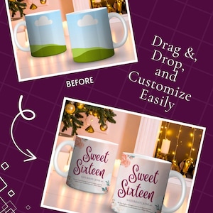 Rotating cup mockup video preview for product presentations