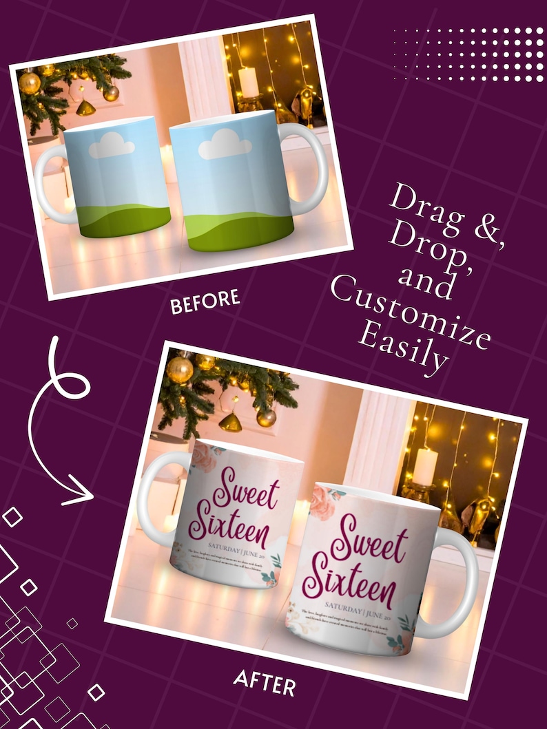Rotating cup mockup video preview for product presentations