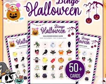 Halloween Bingo Cards Printable Spooky Halloween Party Game, Kids & Adults, Instant Download Fall Classroom Party Game, Trick or Treat Bingo