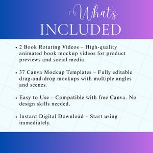 Book Mockup Templates for Canva: Paperback and Hardcover, 2 Rotating Book Mockup Videos, book Mockups, Drag & Drop, Digital Download image 10