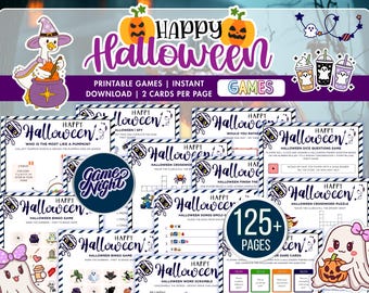 Halloween Party Games Activity, Spooky Family Fun Game, Instant Download PDF, Printable Party Night Entertainment