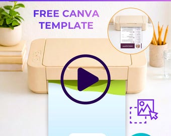 Printer Mockup Video for Digital Files, Canva Editable Frame Template, Printable & Planner Video Mockup, PDF and Planner Showcase