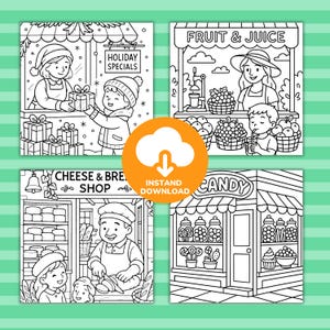 Stress relief coloring book for adults and kids – 45 cozy cute designs