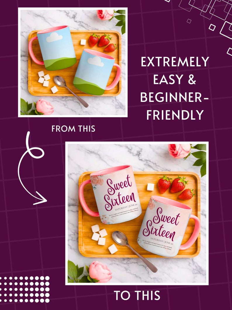Cup mockup bundle showing multiple mug with styles