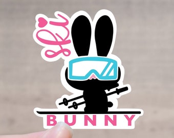 Vintage Snow Bunny Patch Photo On Sticker Decal 