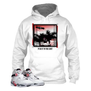 Jordan 8 White True Red Sneaker Match Hoodie, Sweatshirt, T shirt White , Jordan 8 Bugs Matching Sneaker Tee Shirt Black