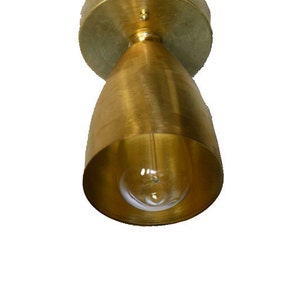 Minimalist Vintage Modern Cone Shade light fixture - Use as Wall Sconce or Ceiling Mount ( Brass, Chrome, or Antique brass )
