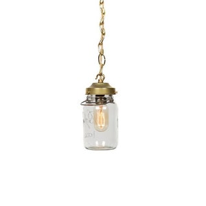 Vintage Simply Modern Ideal Canning Mason Jar Chain Pendant Light image 1