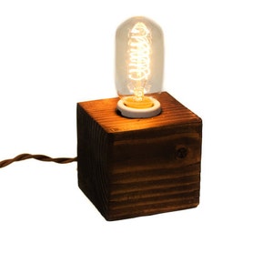 The Minimalist Edison Bare Bulb Table Accent Lamp Dark Brown image 5