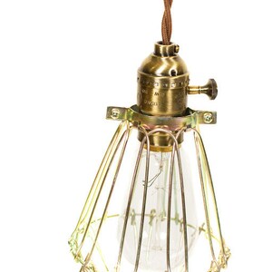 Vintage Industrial Cage Light Economy Minimalist Bare Bulb Pendant Light image 3