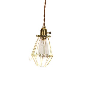 Vintage Industrial Cage Light Economy Minimalist Bare Bulb Pendant Light image 2