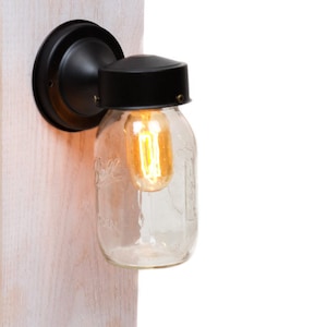Mason Jar Edison Wall Sconce Light