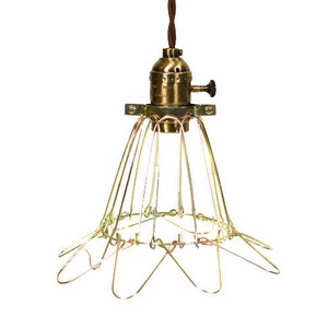 Vintage Industrial Cage Light Economy Minimalist Bare Bulb Pendant Light image 4