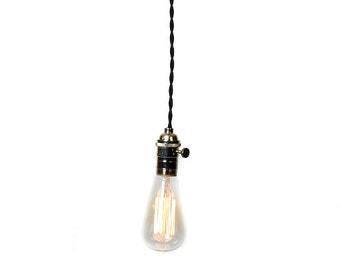 Simply Modern Bare Bulb Chrome Socket Pendant Light