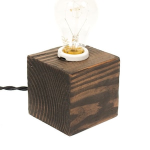 The Minimalist Edison Bare Bulb Table Accent Lamp ( Ebony )