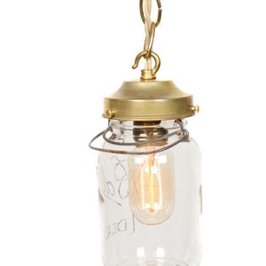 Vintage Simply Modern Ideal Canning Mason Jar Chain Pendant Light image 2