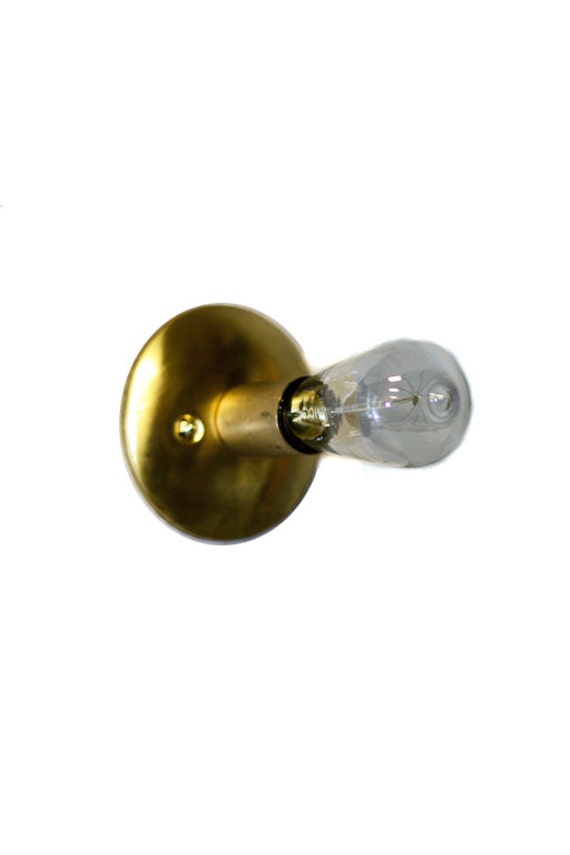 All Brass Simply Modern and Elegant Edison Bare Exposed Bulb Wall