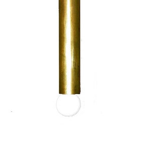 Modern Cylinder Pendant Raw Brass Minimalist Ceiling Light Fixture Mid Century Modern exposed bulb fixture Any Length Available image 1