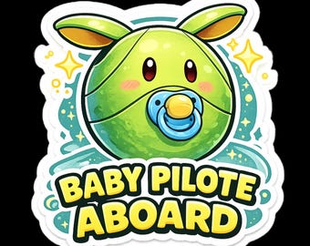 Car sticker with baby on board anime mecha – Baby Gundam Inside, Co-Pilot On Board, Future Pilot, Baby Pilot