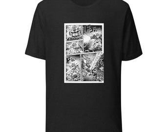 Gundam Manga T-shirt – Black & White Design – Comic Book Style