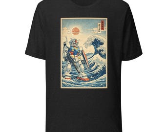 Japanese Gundam T-shirt – Ukiyo-e Style – Artistic Design