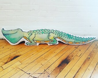Thompson the Alligator Body Pillow, 5' long!!
