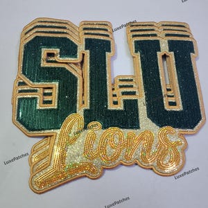 Custom Sequin Jacket Patch, Sparkly Logo Applique, Dance Team Back Patch