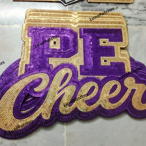 Toppa personalizzata con paillettes per giacca, applicazione con logo scintillante, toppa posteriore per squadra di ballo