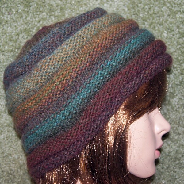 Multi-color hat very soft and fun to wear