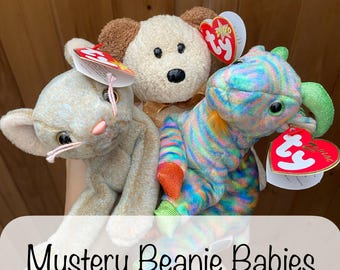 Mystery Ty Beanie Babies – Vintage knuffels uit de jaren 90/2000 – Willekeurig verrassingsitem met label