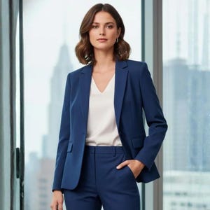 Multiple Size Women Suit Sewing Pattern | Women's Tailored Blazer & Trousers Set | Digital PDF | Fully Lined Suit Pattern with Welt Pockets