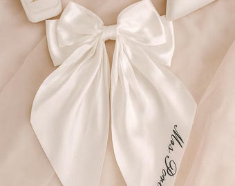 Personalised Bridal Bow – Custom Wedding/hen do Hair Accessory – Bride