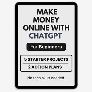 Gane dinero en línea con ChatGPT/AI / Guía en PDF para principiantes / 5 maneras de empezar