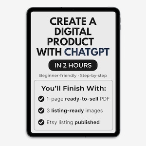 Digitale producten maken en verkopen op Etsy met ChatGPT | PDF voor beginners