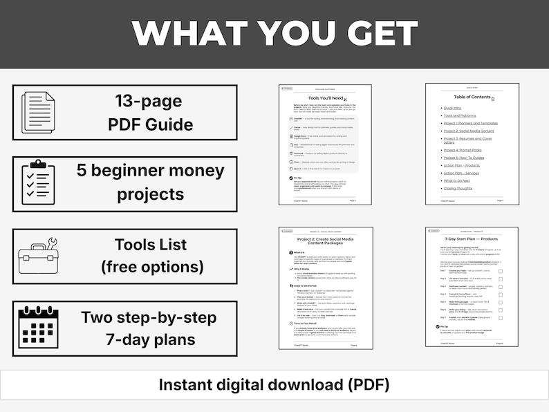 Make Money Online with ChatGPT/AI | PDF Guide for Beginners | 5 Ways to Start image 2