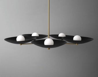 Brass Sputnik Chandelier: 5 Milk Glass Dining Room Chandelier Lighting Fixture