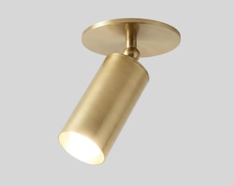Brass Spotlight Ceiling Light Fixture: Focus Lights Adjustable Wall Light Fixtures