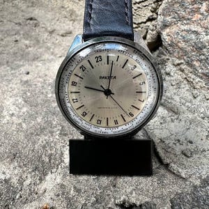 Vintage Mechanical Wristwatch Raketa City Watch 24 hours cal.2623.H