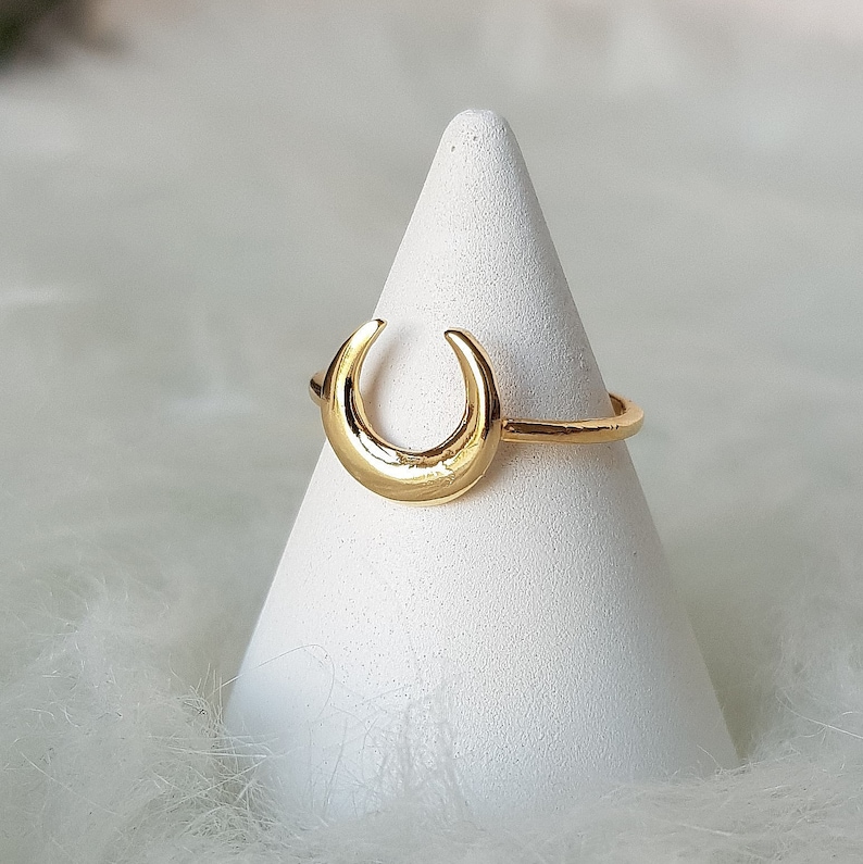 Moon Jewellery Crescent Ring Gold Crescent Moon Ring Boho Ring Moon Ring Gifts for her Minimalist Ring Gold Vermeil Ring Gold Ring
