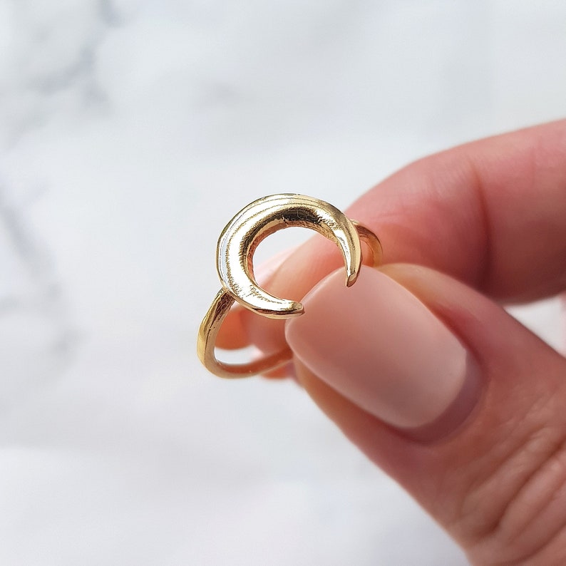 Moon Jewellery Crescent Ring Gold Crescent Moon Ring Boho Ring Moon Ring Gifts for her Minimalist Ring Gold Vermeil Ring Gold Ring