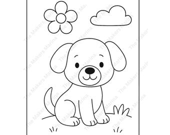 Animal Coloring Pages, Printable Coloring Book for Kids & Adults,  Animals PDF, Digital Download
