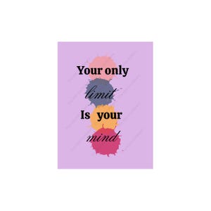 Motivational Wall Art Printable | Colorful Inspirational Quote Poster | Digital Download Decor for Bedroom, Living Room, Office or library.